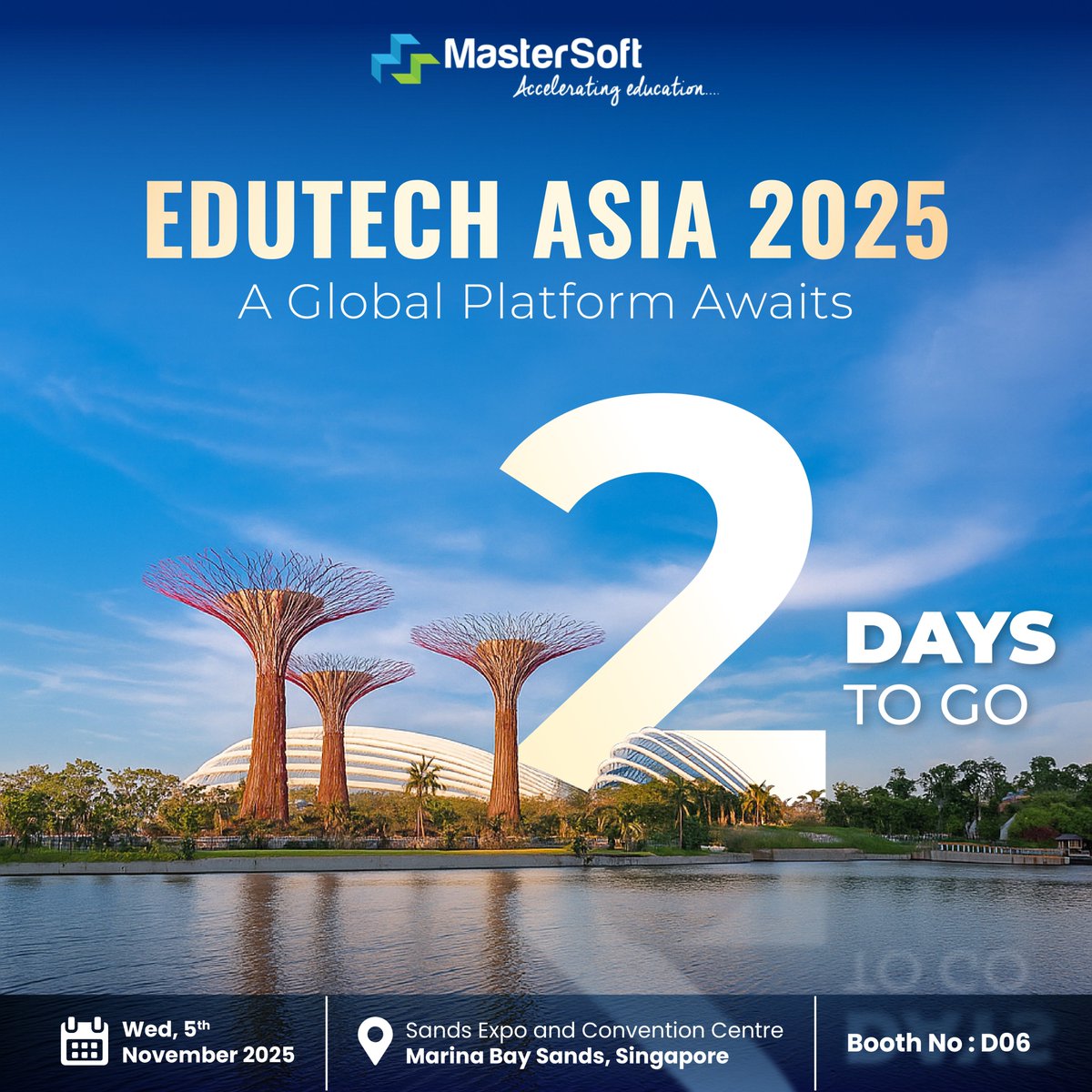 mastersoft_erp's tweet image. Just 2 days to go!

@edutech_asia is almost here!

Discover how MasterSoft is shaping the future of education with next-gen Agentic AI solutions for smarter campuses &amp;amp; empowered learners.

#EDUtechAsia #MasterSoft #EdTech #AI #LearningPlatform #InspirationinEducation