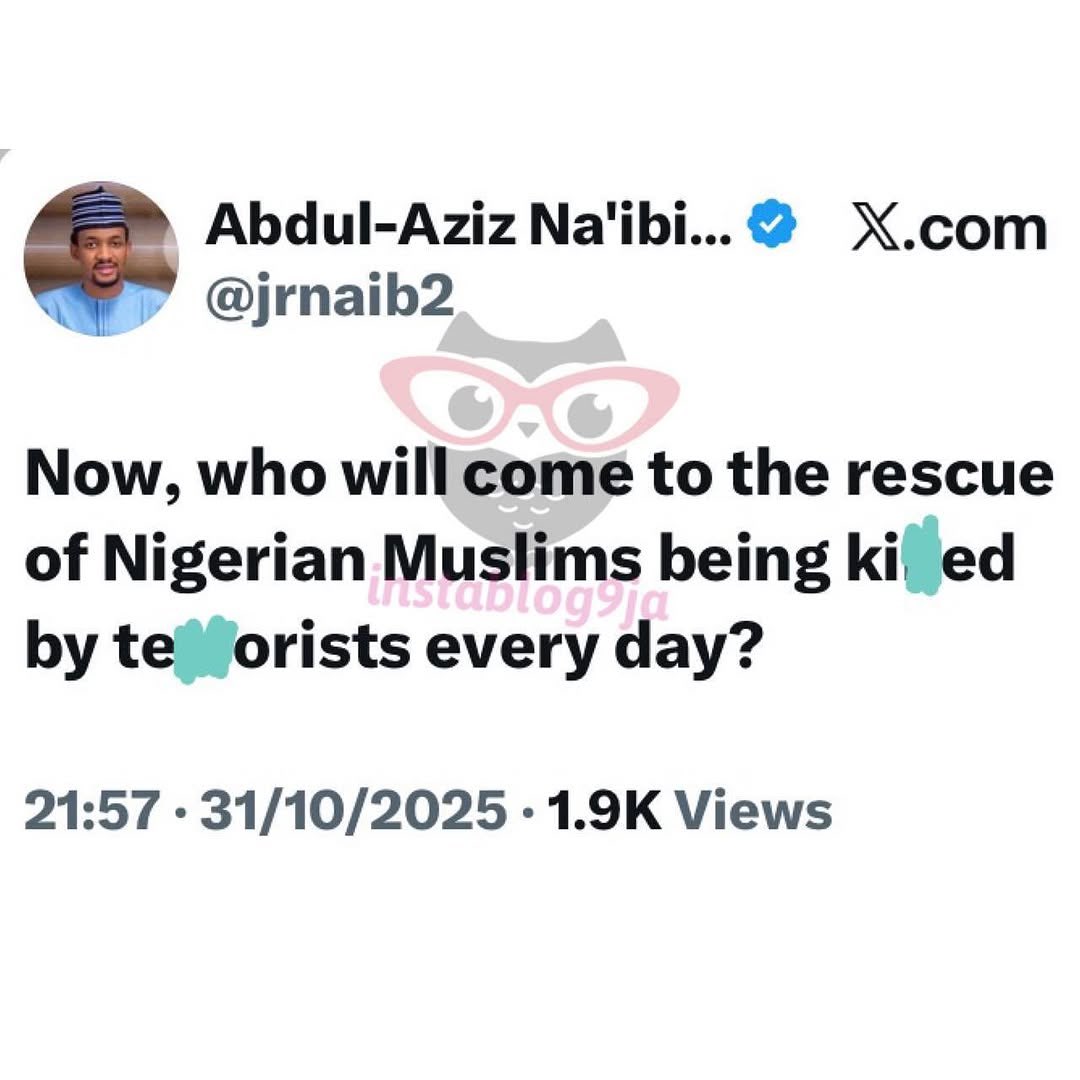 instablog9ja's tweet photo. Political commentator Abdulaziz asks who will defend Muslim communities facing repeated t+rr%rist att+ck https://t.co/bGoH9TbwUw