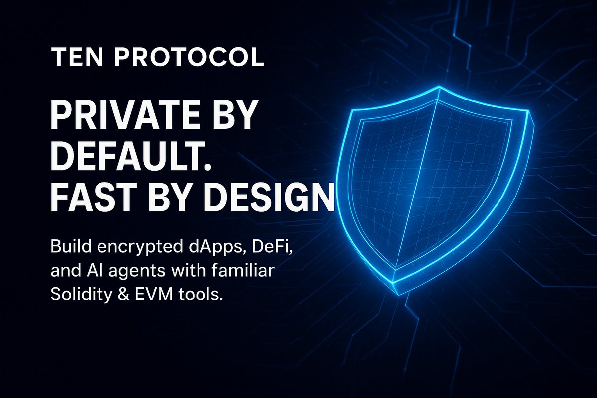 Febrian2Reval's tweet image. Private by default. Fast by design. @tenprotocol  lets you build encrypted dApps, DeFi, and AI agents with familiar Solidity &amp;amp; EVM tools. No friction, just freedom.

#TENProtocol #Web3 #Ethereum #Privacy #DeFi