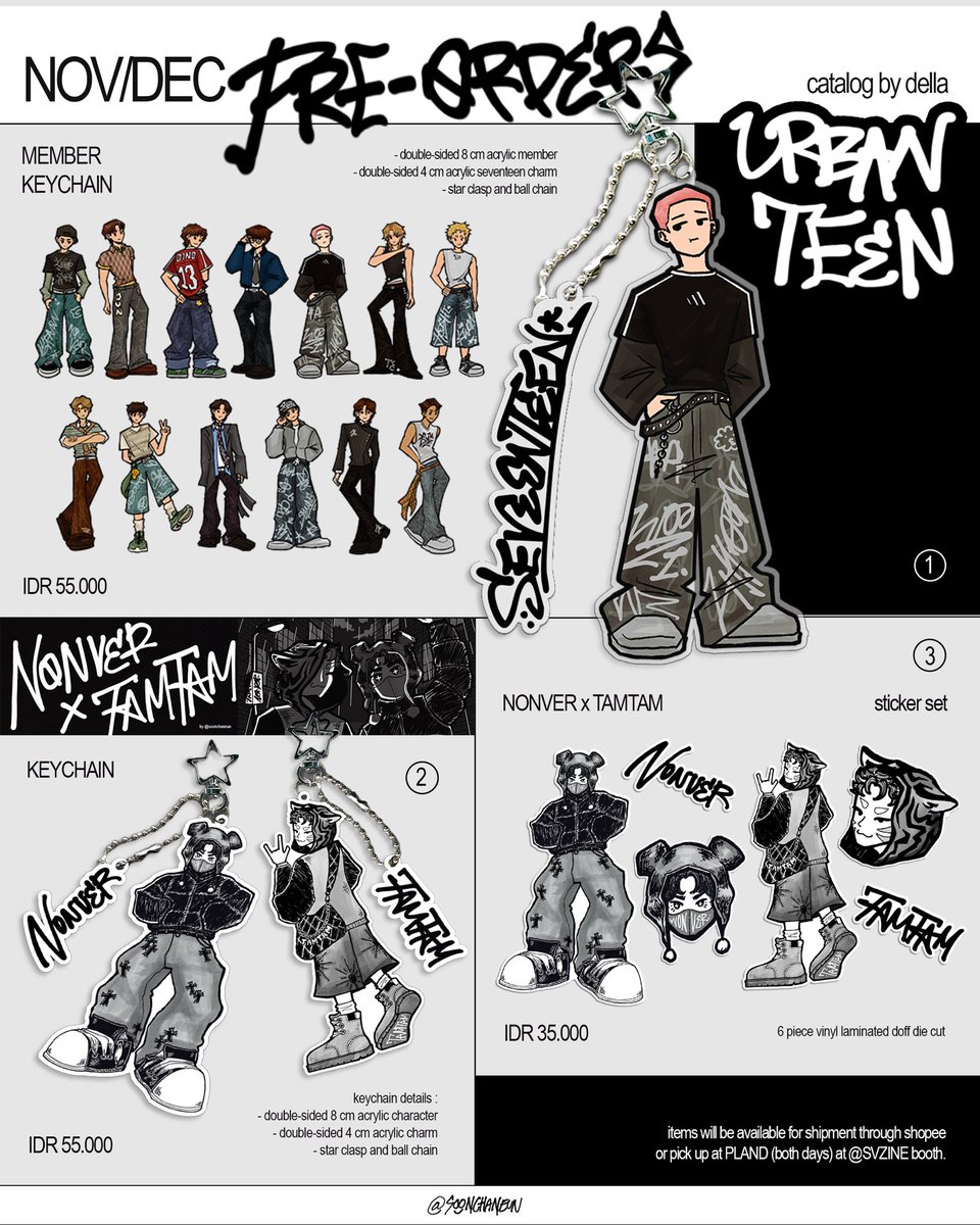 soonchaneun's tweet image. [PRE-ORDER OPEN]
DECEMBER catalog by @soonchaneun ★

🐻‍❄️ NONVER x TAMTAM 🐯 &amp;amp;
———— ⭐️ URBANTEEN collection 🌃🎧

📅: 1 - 8 November 2025
🌟: forms.gle/CfWdp5JGP29ic4…

items will either be shipped in december or is available for pick up at PLAND as part of @svzine booth! 😆😆