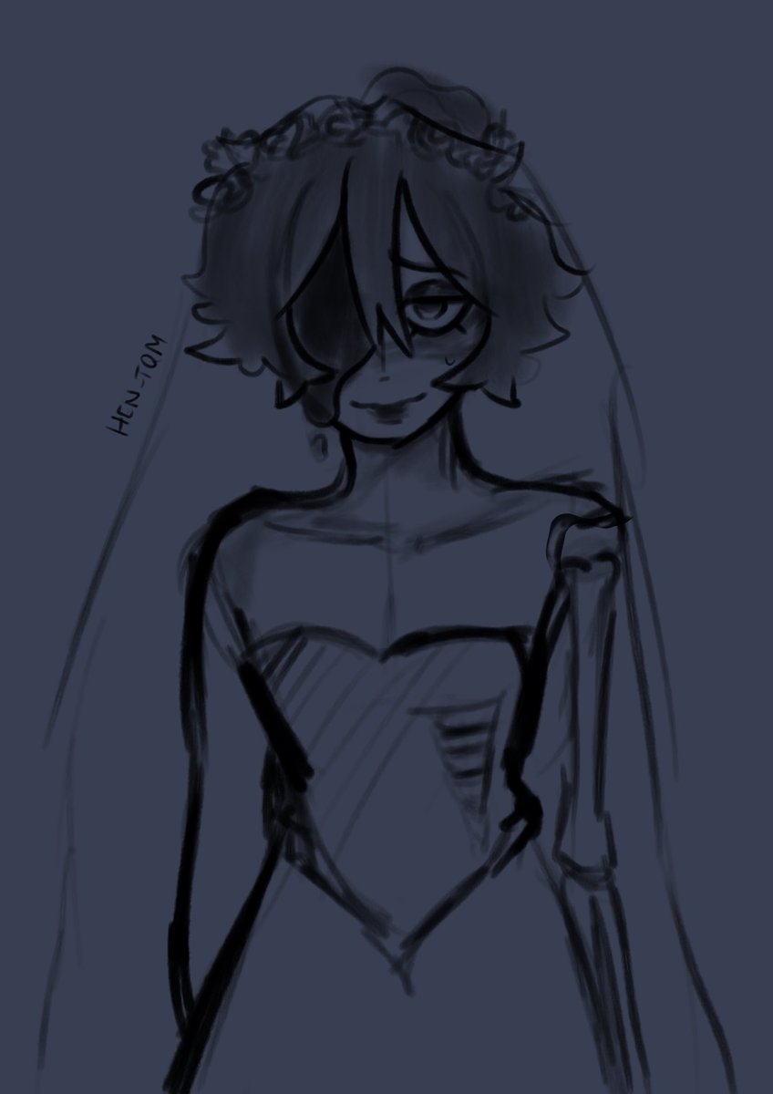 Hen_TQM's tweet photo. My femboy oc as Corpse bride!
And the worm as a friend-

————————————
Mi oc femboy como el cadaver de la novia!
Y el gusano como un amigo-

#CorpseBride #timburton #fanart #oc #femboy #drawing #Halloween #Halloween2025 #halloweenart #boy https://t.co/tkQpweVHDv