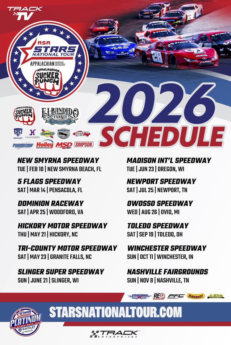 ASA STARS National Tour Announces 2026 Schedule Featuring Iconic Venues and New Adventures

Story: starsnationaltour.com/asa-stars-nati…

#ASASTARS 🏁