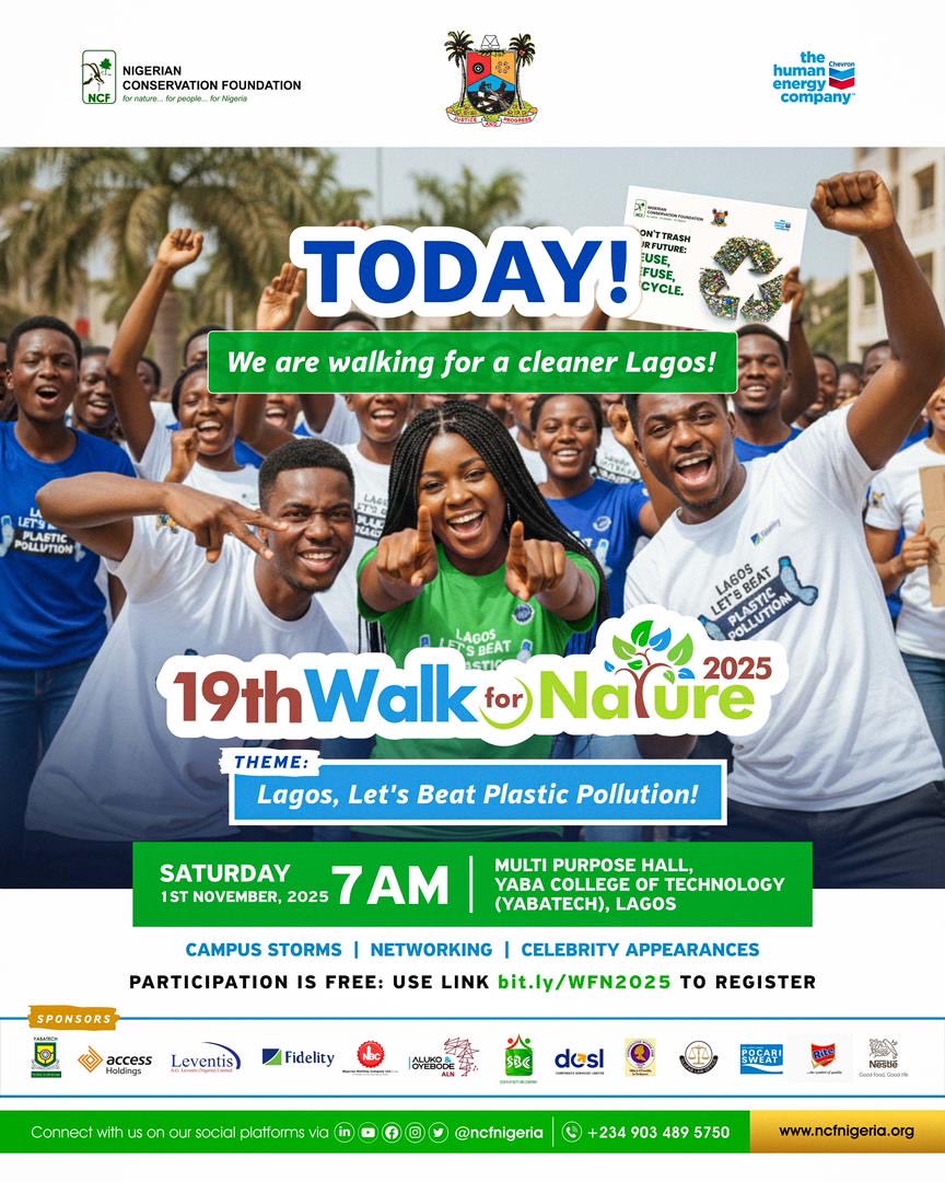ncfnigeria's tweet photo. The wait is finally over.
#WalkforNature2025 is here.
Put on your shoes, let's #WalkForNature https://t.co/L7aDfwLD4i