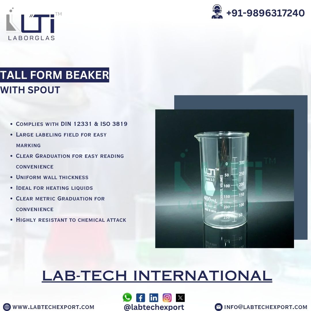 LABTECHEXPORT's tweet image. Tall form beaker with spout

Product Link: labtechexport.com/product/4740-b…

Regards
Lab-Tech International
Contact us-
WhatsApp- + 098020 13010
Email- info@labtechexport.com
Website- labtechexport.com

TALL FORM BEAKER, WITH SPOUT, LABORATORY, LABORATORY GLASSWARE, LAB GLASSWARE