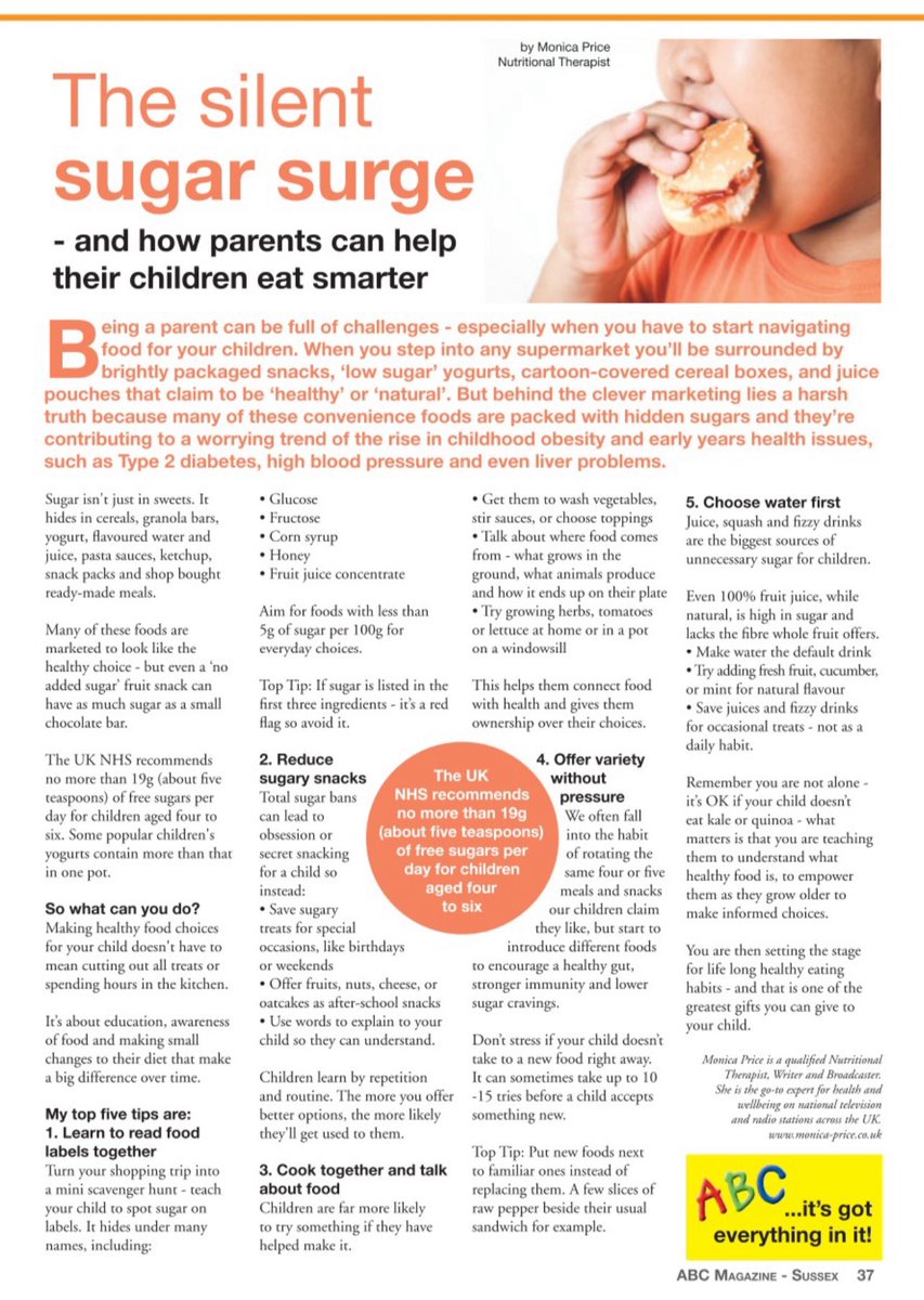 Look out for the fabulous Winter edition of ABC Magazine ✨I talk about sugar - and the rising amount of sugar found in children’s food ✨ Out now! 👏<a href="/ABCMagazineUK/">ABC Magazine</a>