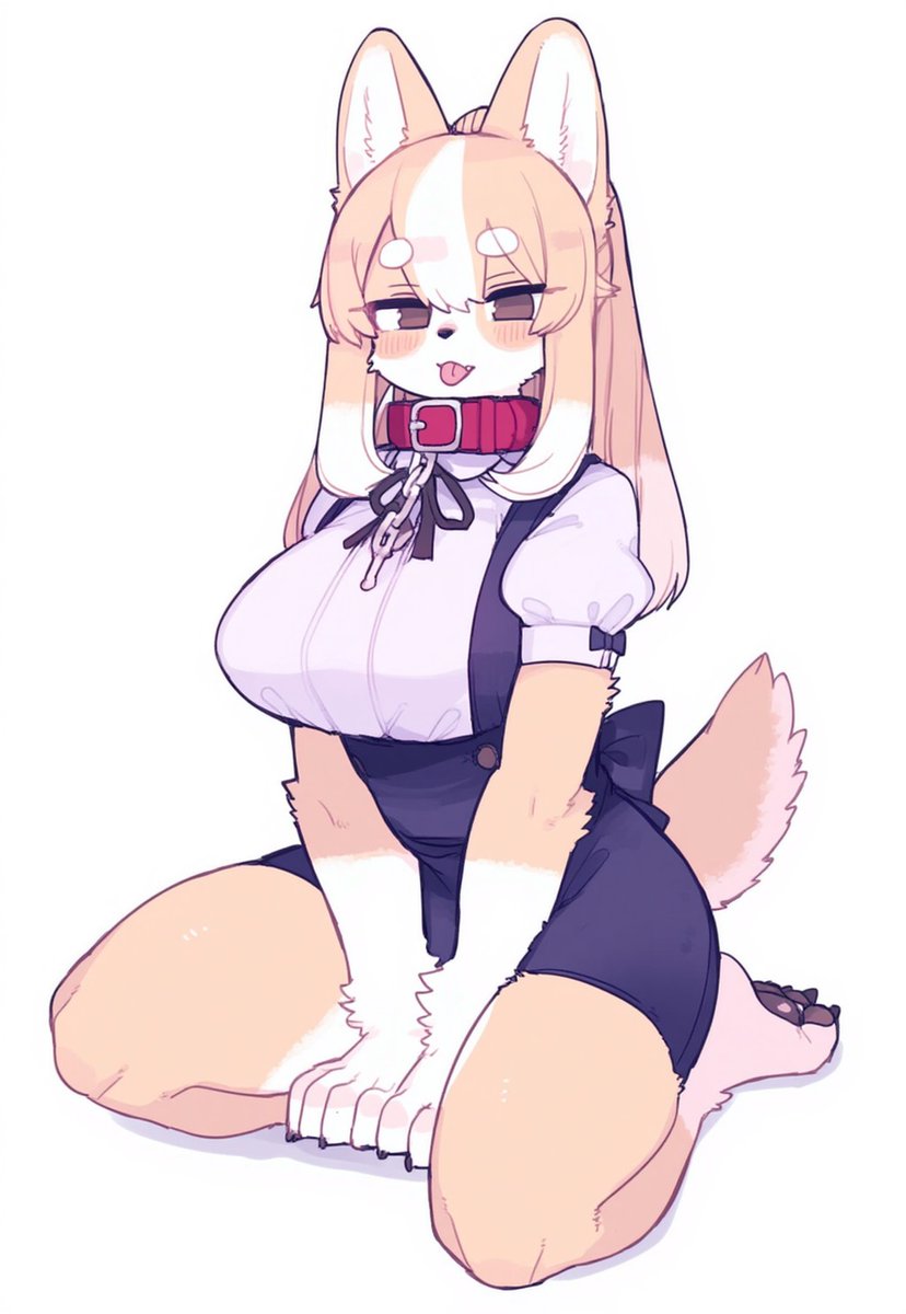 kemono_aiart's tweet image. 喫茶店の看板犬、コーギーちゃんです☕🐶