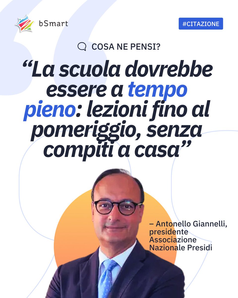 bSmart_it's tweet image. L&apos;obiettivo delle proposta è rispondere alla solitudine dei ragazzi e superare un modello scolastico che non è più al passo con i tempi.

Un modello più in linea a quello di tanti altri Paesi sarebbe sostenibile in Italia?

Cosa ne pensi?

#scuola #educazione