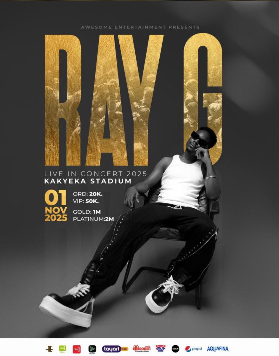Introvert_Boaz's tweet image. Ray G, has long been a regional powerhouse, but his electrifying &quot;Ray G Live in Kakyeka and Lugogo&quot; concerts   is rewriting the narrative. 
Becoming East African Best.......
#TuzeKakyeka