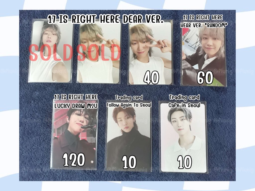 fiunig's tweet photo. 🧸 WTS ขาย พร้อมส่งค่ะ 🐇

🩷 การ์ด seventeen ราคาตามภาพ 🩷
📮 ค่าส่ง 30฿ ยอด 120+ ส่งฟรีค่ะ ✅
🔥🔥 เหมาทั้งเธรด (1-3) = 250รวมส่ง เอกชน 🔥
สอบถามเพิ่มเติมได้นะคะ ยินดีถ่ายส่องไฟให้ค่ะ 😸

#ตลาดนัดสวนแครอท #ตลาดนัดseventeen https://t.co/VO0h4LYmky