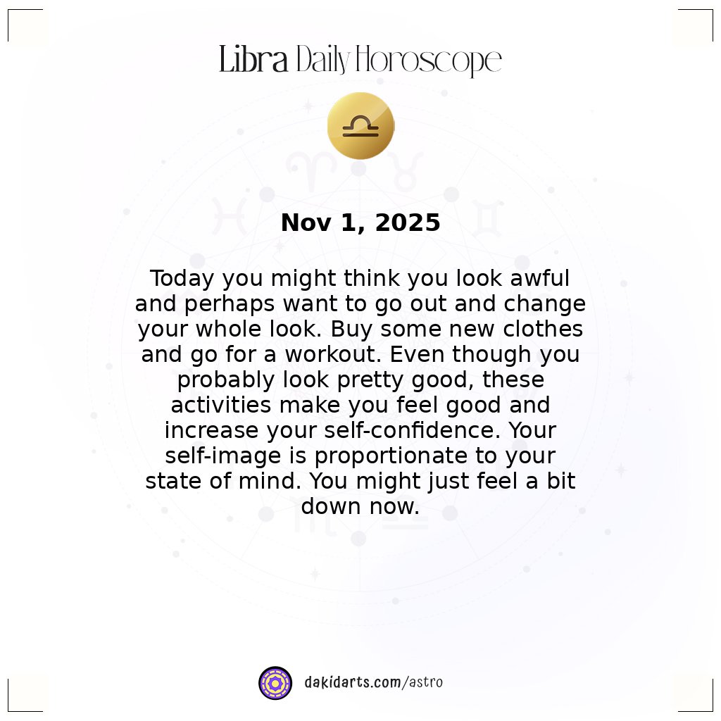 numerologybot17's tweet photo. ☀︎ Your Daily Horoscope for (November 01, 2025)

Today's insights for: Leo, Virgo, Libra, Scorpio

#Spirituality #StarAlignment #Dakidarts https://t.co/DaMQM0l2tB