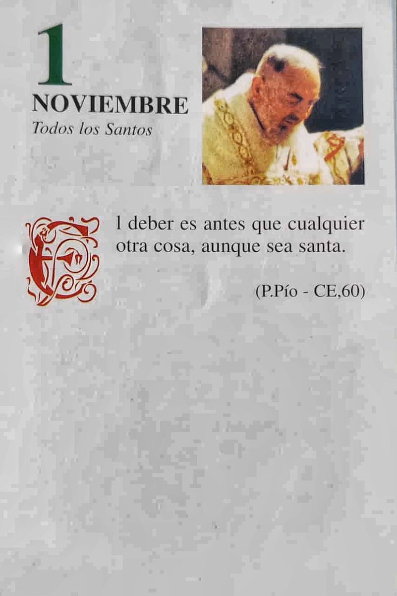 ¡Feliz Sábado 1 de Noviembre!

¡Hoy celebramos la Festividad de Todos los Santos!

“El deber es antes que cualquier otra cosa, aunque sea santa.