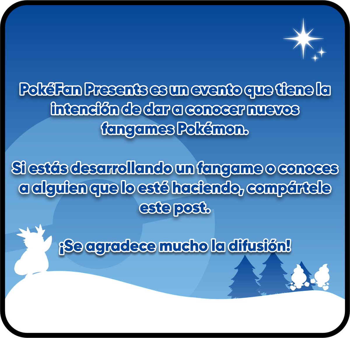 📢 ¡ES OFICIAL! 

🎄PokéFan Presents: Christmas Edition, está en producción🎄
Quienes estén interesados en participar, solo envíenme un MD o contacten a mi nuevo colaborador oficial: <a href="/bamopp400/">El PAXamon</a> (creador de Pokémon Cencella)

📅La convocatoria cierra el 10 de noviembre📅