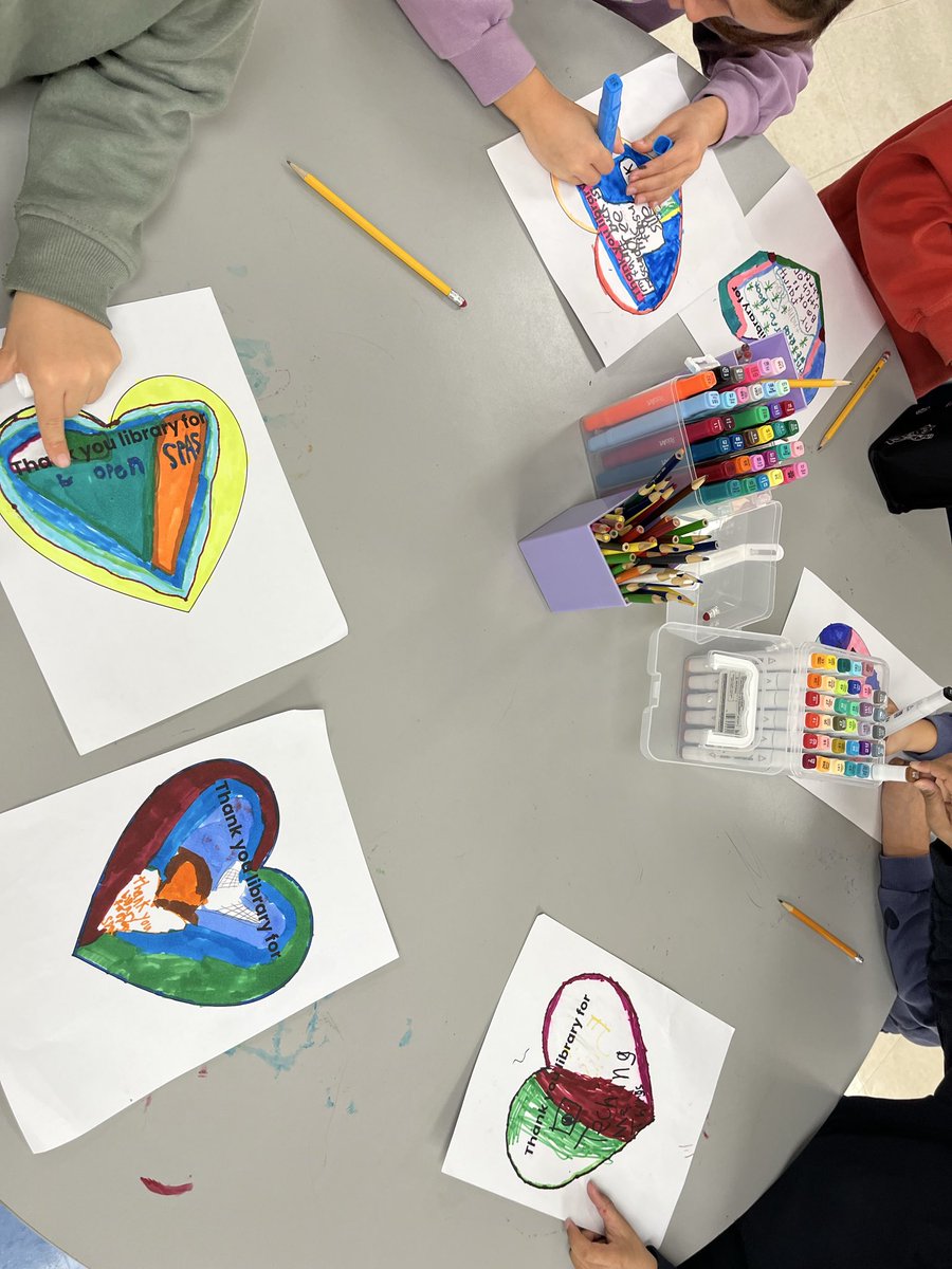 MaryLisaRicardo's tweet photo. Happy Canadian School Library Day !(October 27) We read “A Love Letter to my Library” by #LisaKatzenberger and wrote our own love letter to our #schoollibrary ❤️ #SchoolLibraryJoy #literacy @DPCDSBSchools @DpLiteracy @dp_EarlyYears @DP_LibSupport https://t.co/qQDiMqGsDz