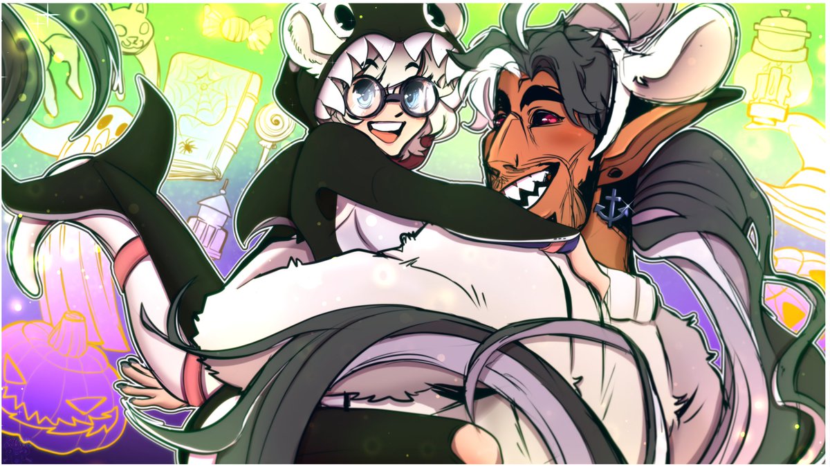 🎃 Happy Halloween! 🎃

Hope everyone has a safe and fun holiday owo 
Murdoch and Eugene decided to dress up <.<

Lines and Murdoch (right) belong to <a href="/KinxArts/">KinxPop</a> and color/Eugene (left) are mine! ♥️