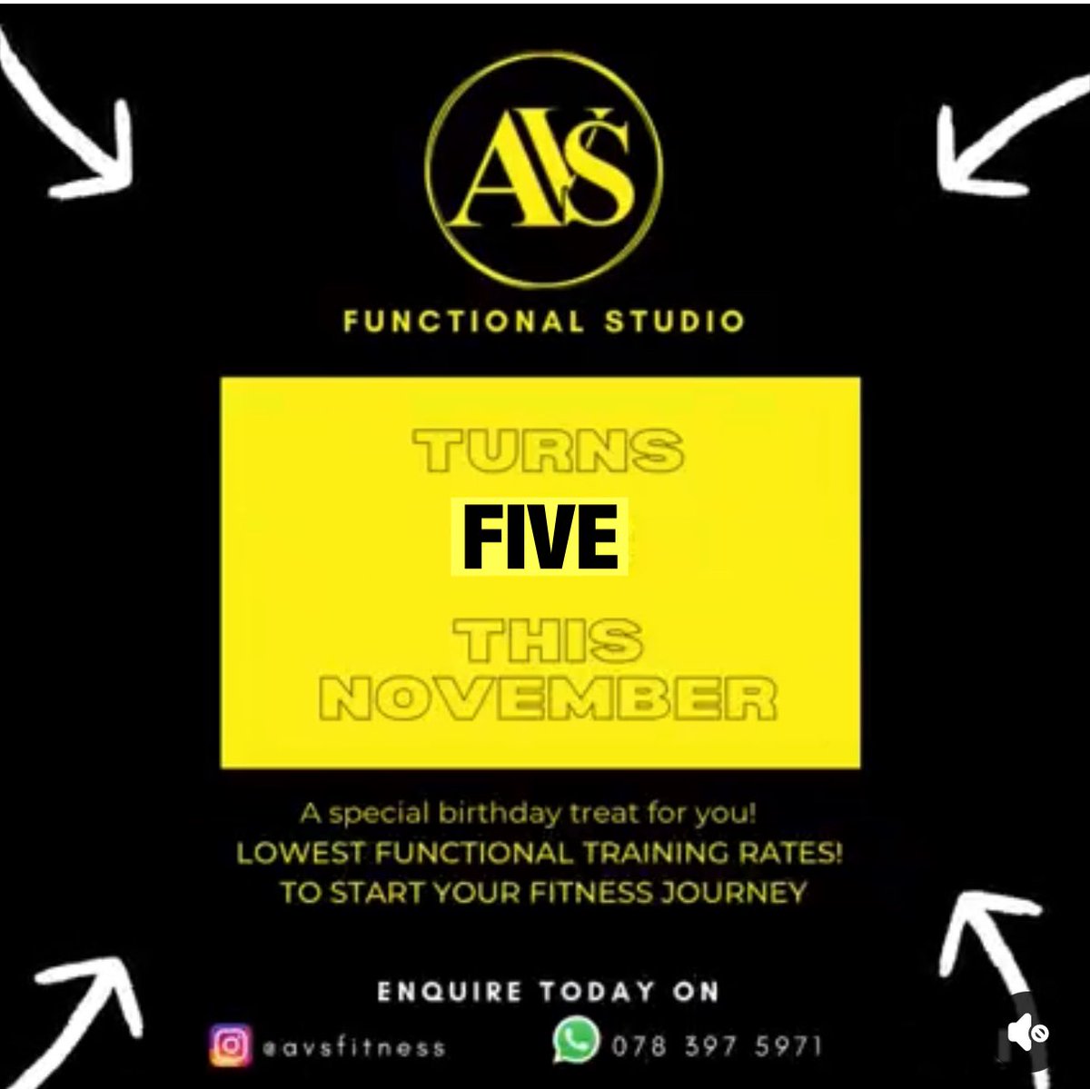 audas_vanschoor's tweet image. We’re turning 5! 🎉
Join @avsfitness and celebrate with the best rates yet 💪🏾
#AVSSTUDIO #MOOVEMBER #TeamAVS