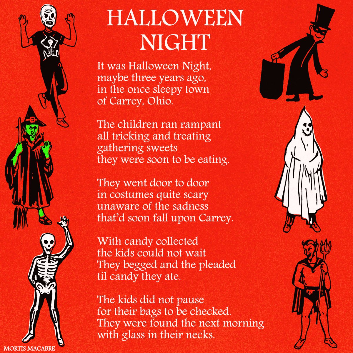ModeratelyNeato's tweet photo. A little tribute to our favorite character from Halloween Horror Nights: Carrey, Ohio

#halloweenhorrornights #hhn2025 #trickortreat #poetry #rhyme #horrorpoetry @Michael_Aiello https://t.co/7gj50AjJsk