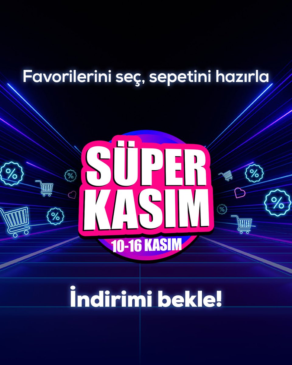 Pazarama’da Süper Kasım başlıyor🥳
Sen de favorilerini seç, sepetini hazırla ve avantajlı fiyatlar için indirimi beklemeye başla!💙✨