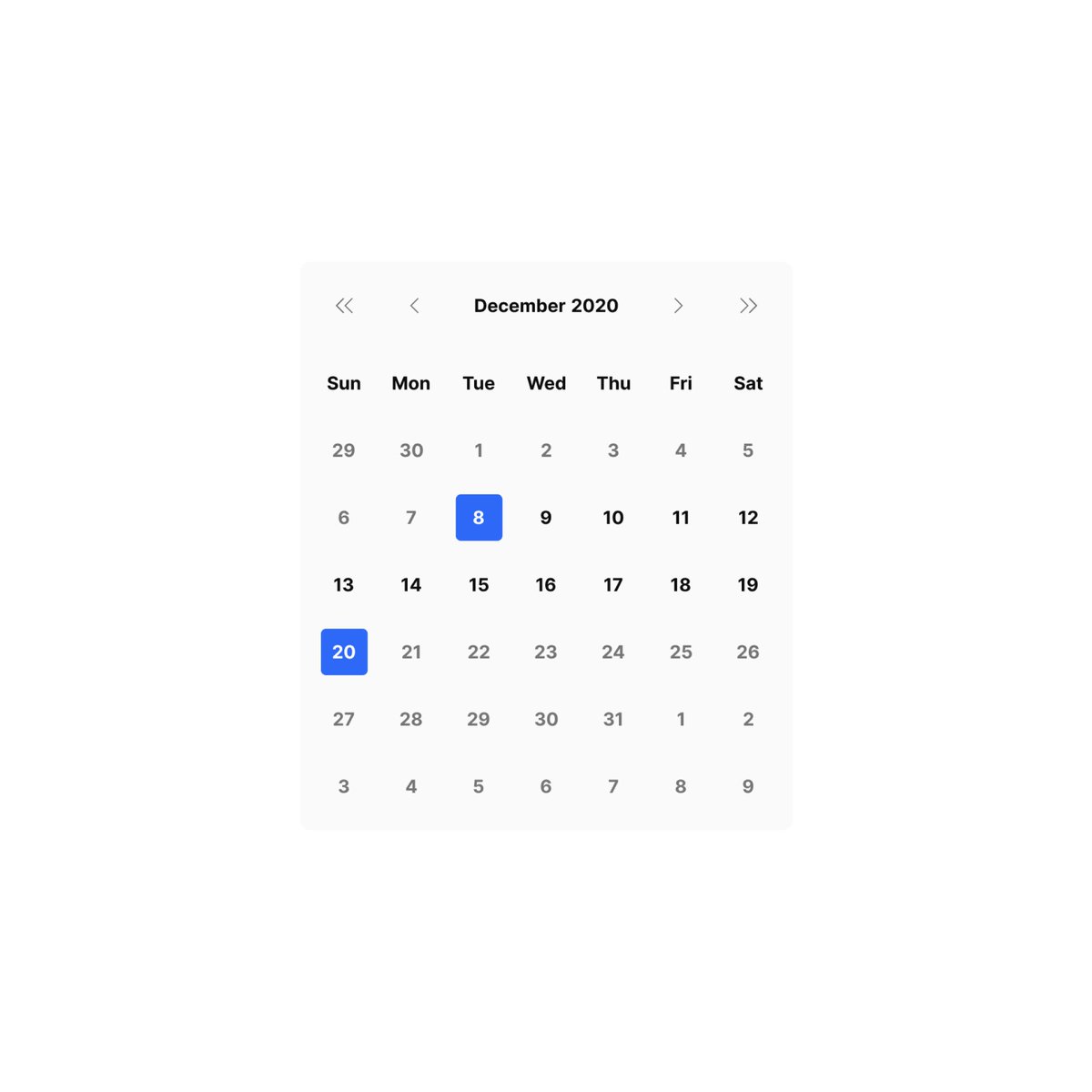div_designs's tweet image. Bold Calendar components for accessibility