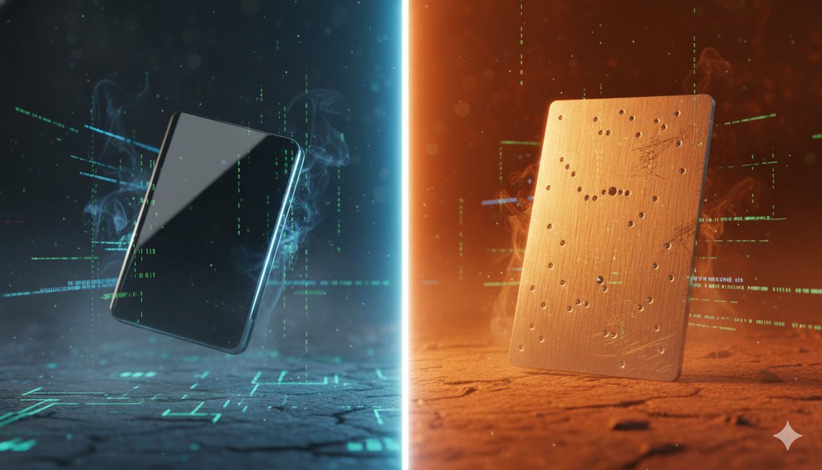 KryptoDots's tweet image. Hardware ≠ Backup

💾⚔️ A hardware wallet protects you *online.* Kryptodots protects you *forever.* #HardwareWallet #ColdStorage #CryptoSafety