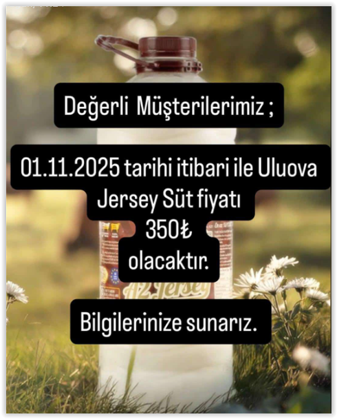 OmerAnar's tweet photo. @akifhut 
@UluovaCiftligi 
Mehmet bey merhaba, Eylül ayında yapılan 2. zam bu gidişle süte hasret kalacağız... https://t.co/cYMKKFCTpt