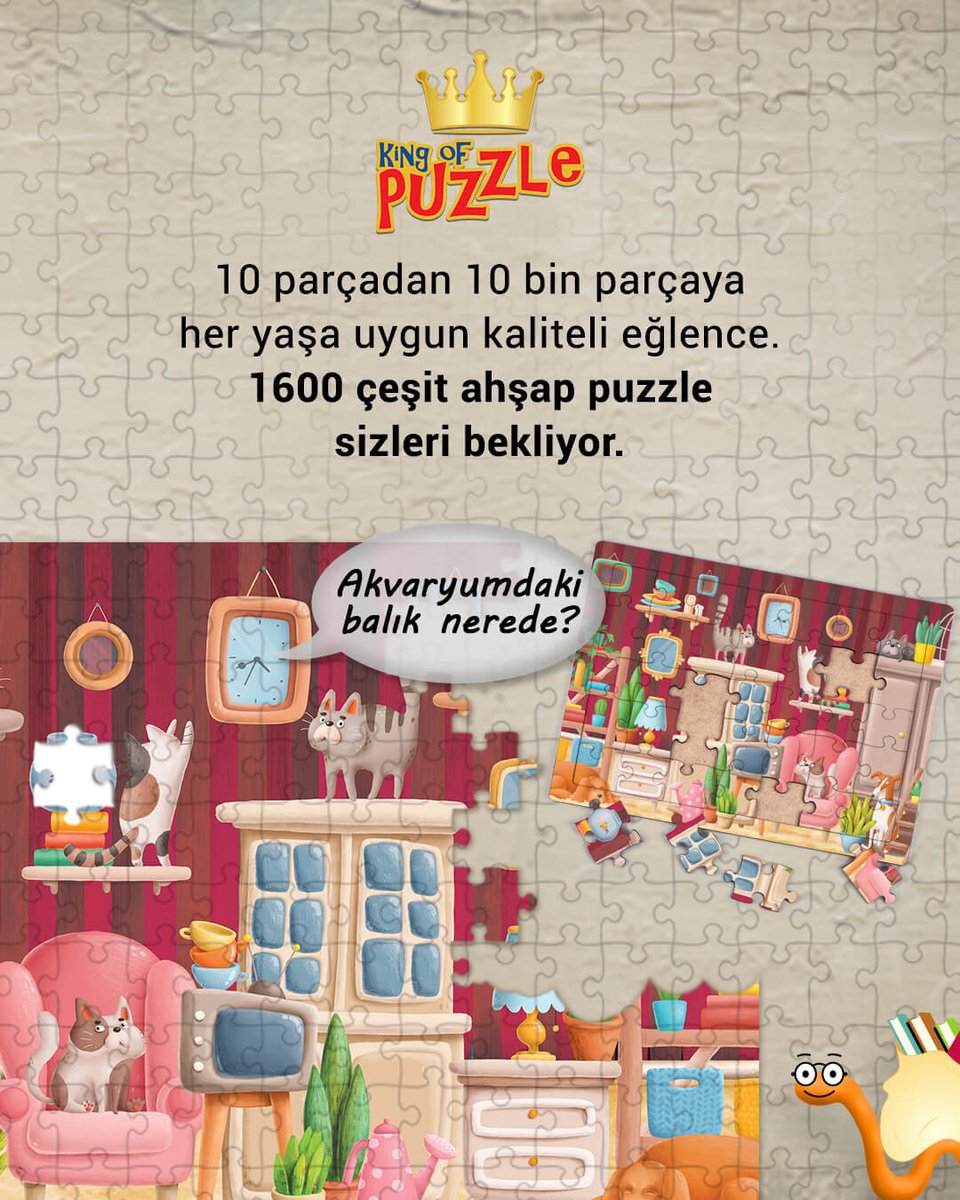 🧩 10 parçadan 10 bin parçaya her yaşa uygun kaliteli eğlence. 1600 çeşit ahşap puzzle sizleri bekliyor 💥
bit.ly/4pMxXUU
#KitapYurdu #KingofPuzzle #KitapKurtları