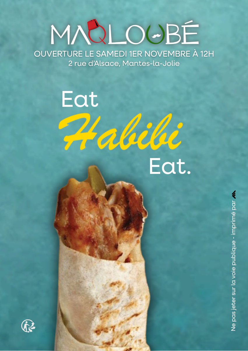 Sheraaa31's tweet photo. Ahlan Wa Sahlan ☀️
C’est le grand jour !
Maqloubé, restaurant palestinien &amp; libanais, ouvre AUJOURD’HUI À 12H 🎉
📍 2 rue d’Alsace, Mantes-la-Jolie (à la place de l’ancien Biocoop)
On a hâte de vous accueillir ❤️ https://t.co/zOpqwsjqRM