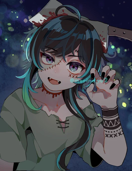 Halloween_works① 鹿狗さま()のハロウィンお手伝いさせていただきました! ネタばらしですが世の中にはこういうカチューシャがあるみたいですよ