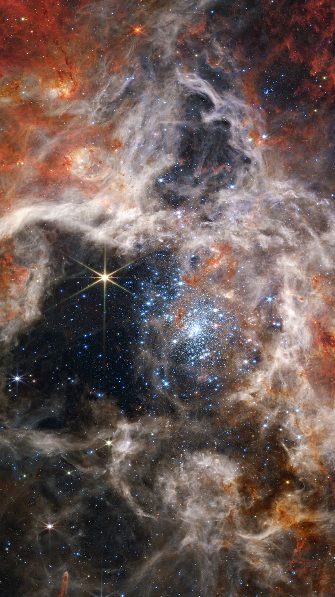 maiz_julio's tweet image. NGC2070 Tarántula nebula in The small megallanic cloud by James Webb telescope #NASA #JPL #Caltech