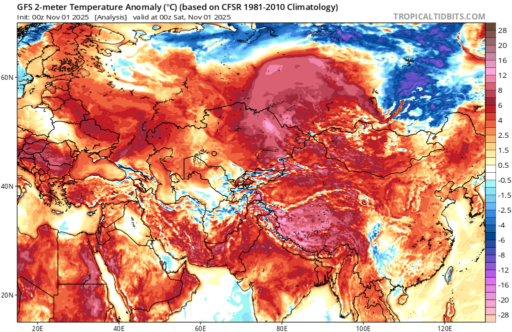 extremetemps's tweet photo. WORLD CLIMATIC HISTORY REWRITTEN
Record warm nights falling allover the Hemisphere

❗️INCREDIBLE MINIMUM
30.4 Khor Fakkam EMIRATES
29.4 Abu Musa IRAN
29.2 Qaboos Port OMAN
and
28.9 Ca Mau VIETNAM
27.2 Dhaka BANGLADESH HOTTEST NOVEMBER NIGHT EVER

Tropical nights in Europe

Mental https://t.co/D4DDhg46Pj