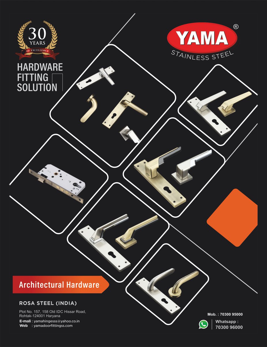 clue_hardware's tweet image. Explore Our Wide Range Online : lnkd.in/gFqRUw4W

🛠️ DEALERS &amp;amp; DISTRIBUTORS WANTED! 🤝

📞 Contact Details:
Mobile: 70300 95000
Whatsapp: 70300 96000
Web: yamadoorfittingss.com

#HardwareDealer #HardwareDistributor #ChannelPartner #YAMAHardware