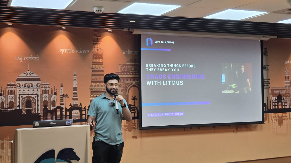 cncfhyd's tweet image. Speaking now: @PriteshKiri

AI meets Chaos Engineering! Showing how @LitmusChaos becomes your intelligent co-pilot for resilience, and also their brand new MCP server 🤖⚙️

#LitmusChaos #ChaosEngineering #CNCFHyderabad