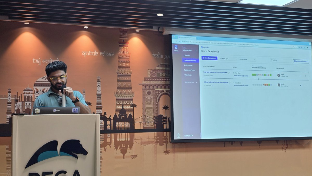 cncfhyd's tweet image. Speaking now: @PriteshKiri

AI meets Chaos Engineering! Showing how @LitmusChaos becomes your intelligent co-pilot for resilience, and also their brand new MCP server 🤖⚙️

#LitmusChaos #ChaosEngineering #CNCFHyderabad