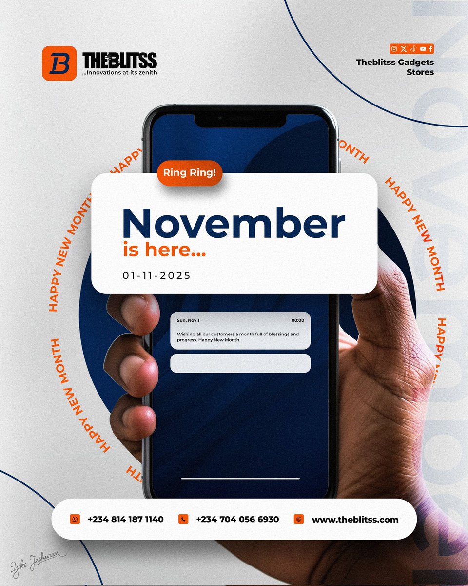 theblitss_store's tweet image. Happy New Month from Theblitss Gadgets St𝑜res 
A new month means fresh energy, new ideas, and brighter innovations
At Theblitss, we’re stepping into this month with creativity, purpose, and the drive to keep solving real problems through technology.

#THEBLITSS