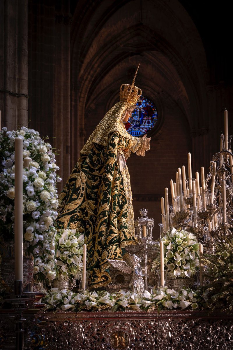 EspDeTriana's tweet photo. Nuestra Señora de la Esperanza, entronizada en paso de gloria para conmemorar el LXXV Aniversario de la proclamación del Dogma de la Asunción 

En la mañana de hoy, Nuestra Señora de la Esperanza se nos presenta entronizada en el paso letífico de la Purísima Concepción de La Algaba, dispuesta para presidir la Solemne Función como clausura de la Misión de la Esperanza y en conmemoración del LXXV Aniversario de la definición dogmática de la Asunción en cuerpo y alma a los Cielos de María Santísima. 

¡SALVE, VIRGEN Y MADRE!
¡GLORIA DE LOS TRIANEROS! 

#75DogmaAsunción
#LaMisiónDeLaEsperanza 
#EsperanzaDeTriana
📸 @_peedrojesus1 y @ManLloMar