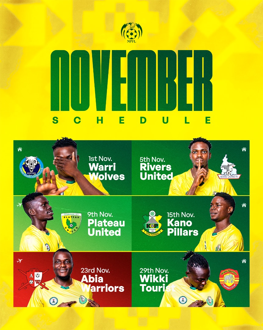 ⚽🟡🟢we welcome you all to a new month of renewal of passion and commitment filled with happiness and results for hard work. Thanks to our supporters and fans💪⚽

Adaa...Bendel ...

#NPFL26