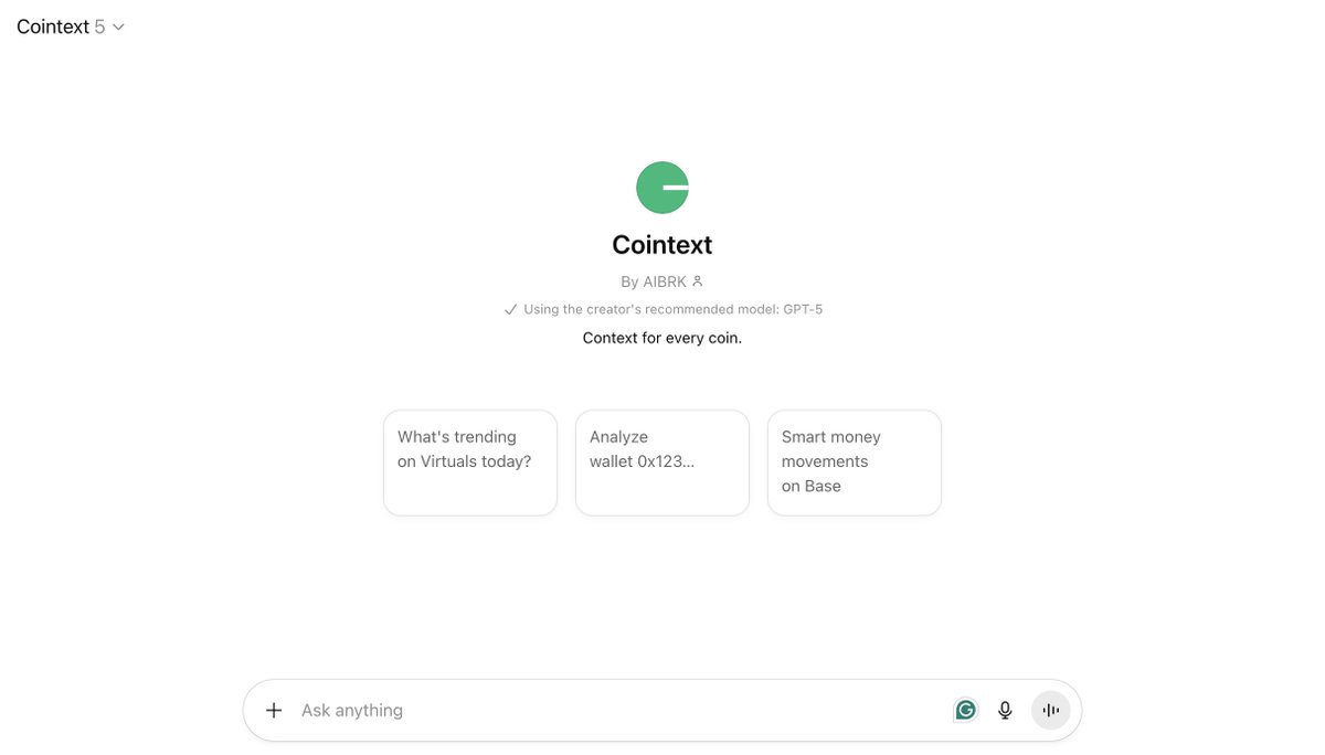 Cointextgpt's tweet image. Open AI x Base × Cointext — now live after two weeks of fine-tuning.  

OpenAI beta: chatgpt.com/g/g-68da6de248… 

Ask anything: Virtuals or Base人生