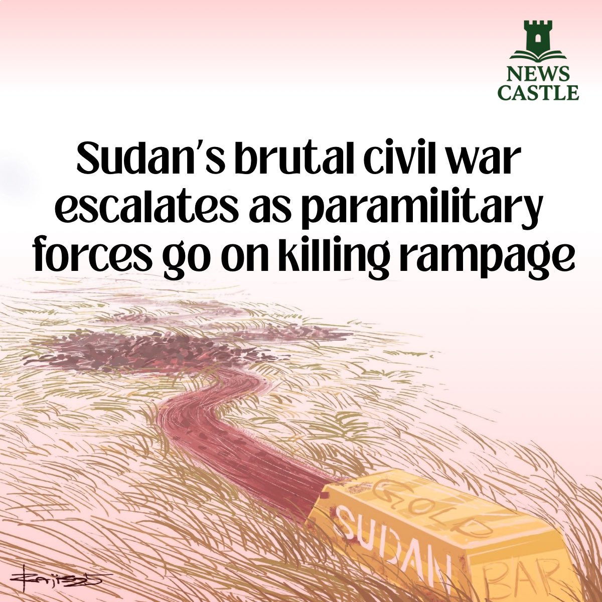 newscastlee's tweet photo. Sudan's civil war has entered a new and horrific phase as paramilitary Rapid Support Forces have gone on a killing rampage after taking over the key city of El Fasher in western Darfur.

#Sudan_War_Updates #sudan #alleyesonsudan #JMConlinemojo https://t.co/6JALARt2fQ