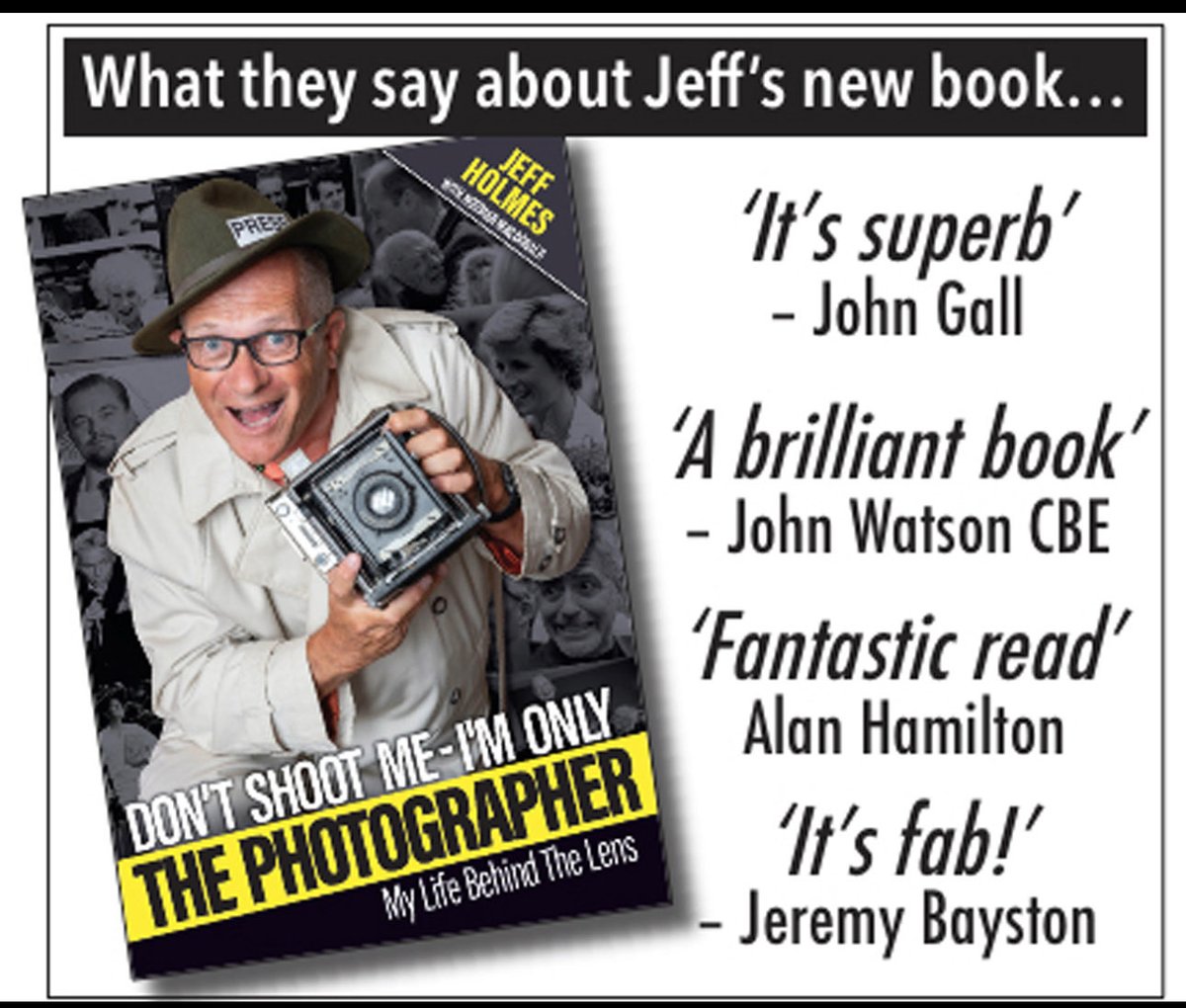 Don't Shoot Me - I'm Only The Photographer is large format A4 size, 156 pages long with more than 130 of Jeff Holmes' fab photos and the great stories behind the pictures. Get the book and judge for yourself. Click here to get your copy jshpix.store