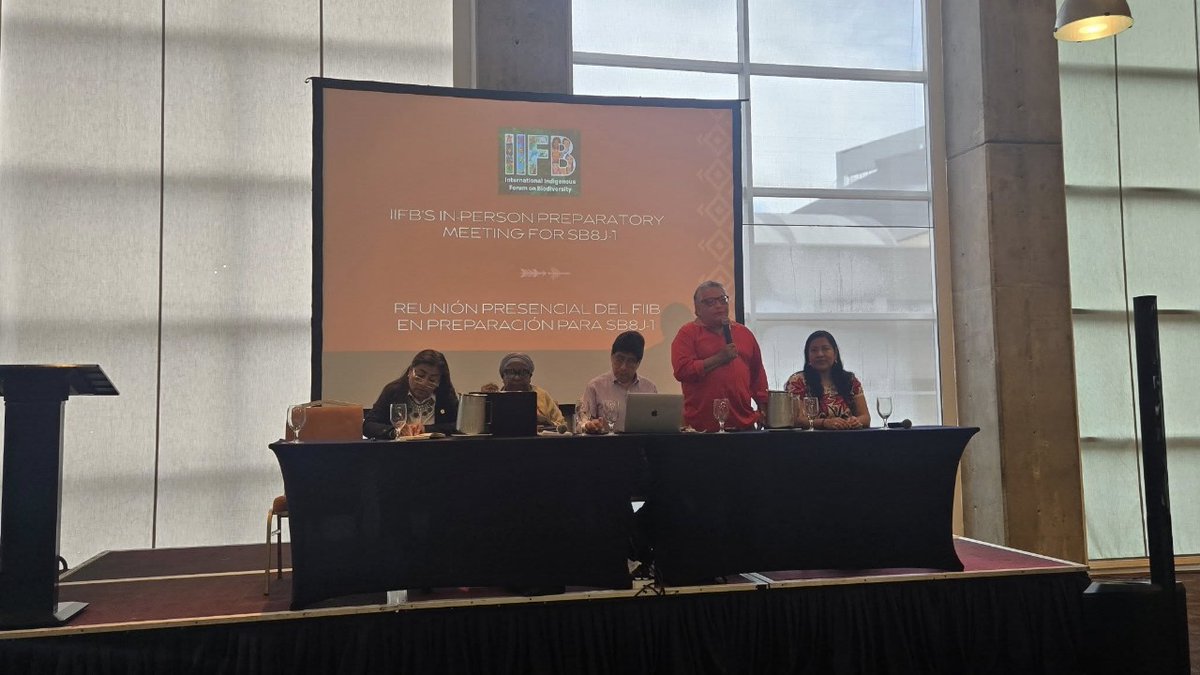 Iwbnglobal's tweet photo. Day 1 – IIFB In-Person Preparatory Meeting for SB8J-1 🌿 📅 25 Oct 2025
An inspiring start to the @IIFB’s journey toward the first meeting of the Subsidiary Body on Article 8J! 💪🏽✨
#IIFB #IndigenousPeoples #CBD https://t.co/S2vOWBSzRe