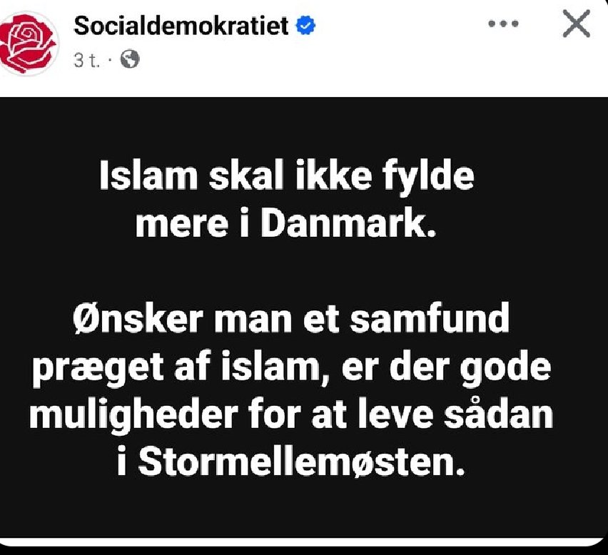 Nutidens <a href="/Spolitik/">Socialdemokratiet</a> er et løgnagtigt,  magtliderligt, racistisk parti som burde hedde Stor DF.

#Kv2025 #FTValg2026 #DKpol 
STOP RACISME