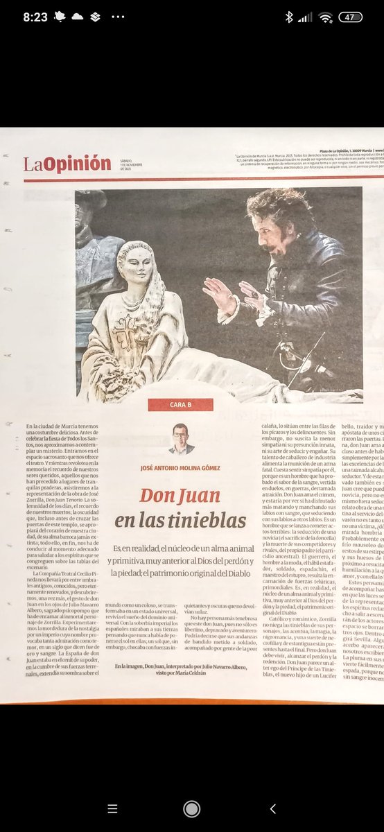 No hay redención sin pérdida. Hoy es el día de nuestros difuntos pero también el de don Juan.

laopiniondemurcia.es/opinion/2025/1…