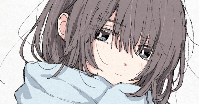 FANBOXにて、支援者様向け11月のカレンダーを描きました! 寒い日が多くなってきたのでマフラーで髪もふもふの子です