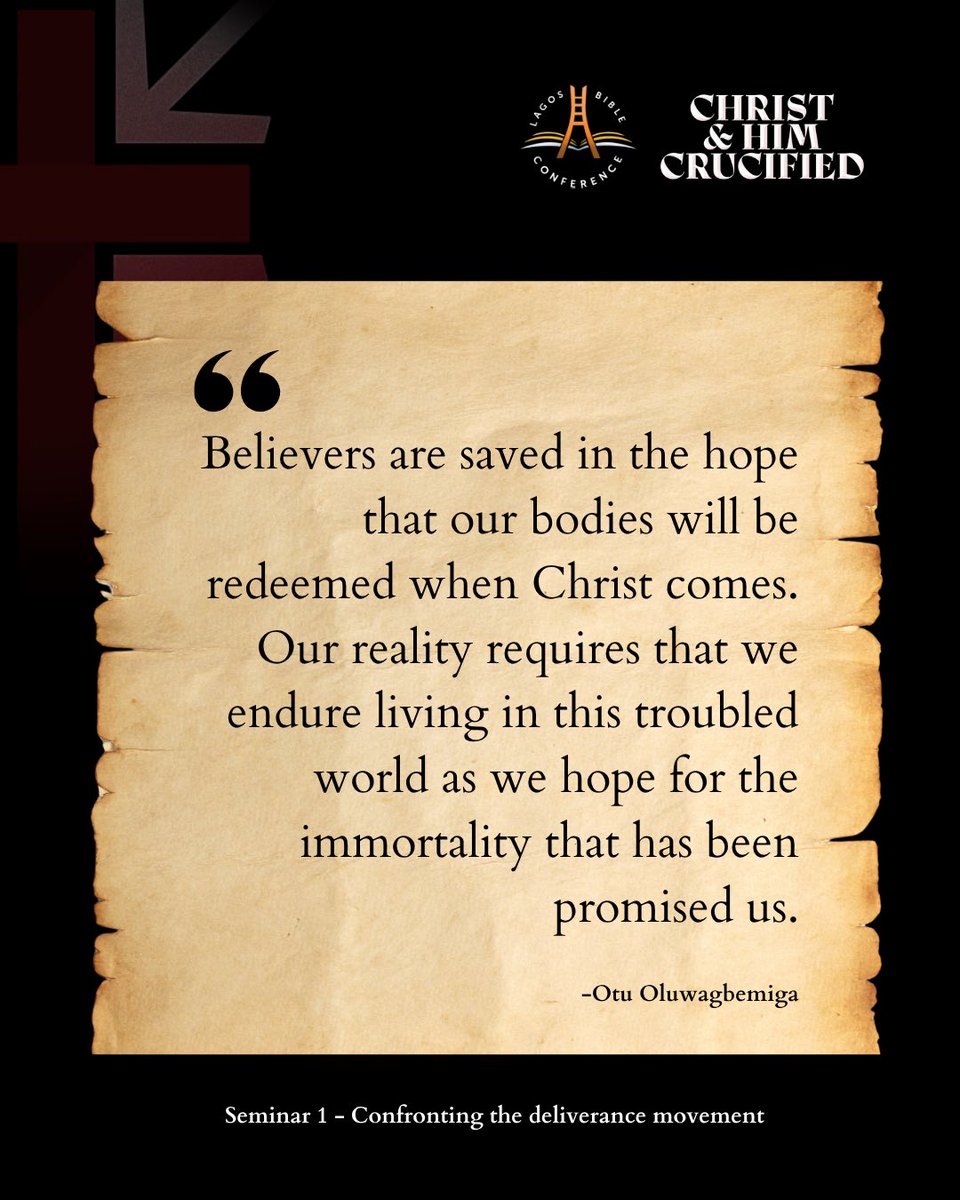 SGBCLagos's tweet image. Day 1  31st Oct 2025  

Seminar 1: Confronting the deliverance movement | Pastor Otu Oluwagbemiga  

#sgbclagos #lagosbibleconference2025
 #sounddoctrine