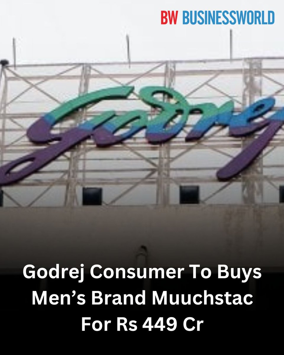 BWBusinessworld's tweet image. Deal to strengthen GCPL&apos;s foothold in men&apos;s grooming and personal care

Read more: businessworld.in/article/godrej…

@anuragbatrayo, Noor Fathima Warsia, Tanvie Ahuja

#GodrejConsumer #Muuchstac #acquisition #mensgrooming #SudhirSitapati