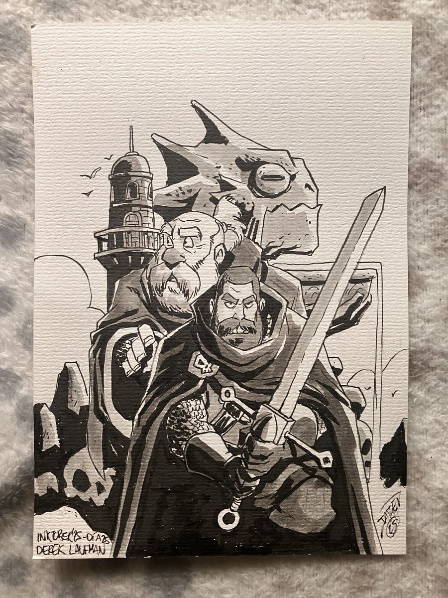 #Inktober2025: autores que me formaron como dibujante.
Dentro de los autores recientes que conocí gracias a internet, <a href="/laufman/">Derek Laufman</a> es el más notable. Personajes súper expresivos con un entintado espectacular y unos colores ultra reconocibles incluso en los géneros más variados.