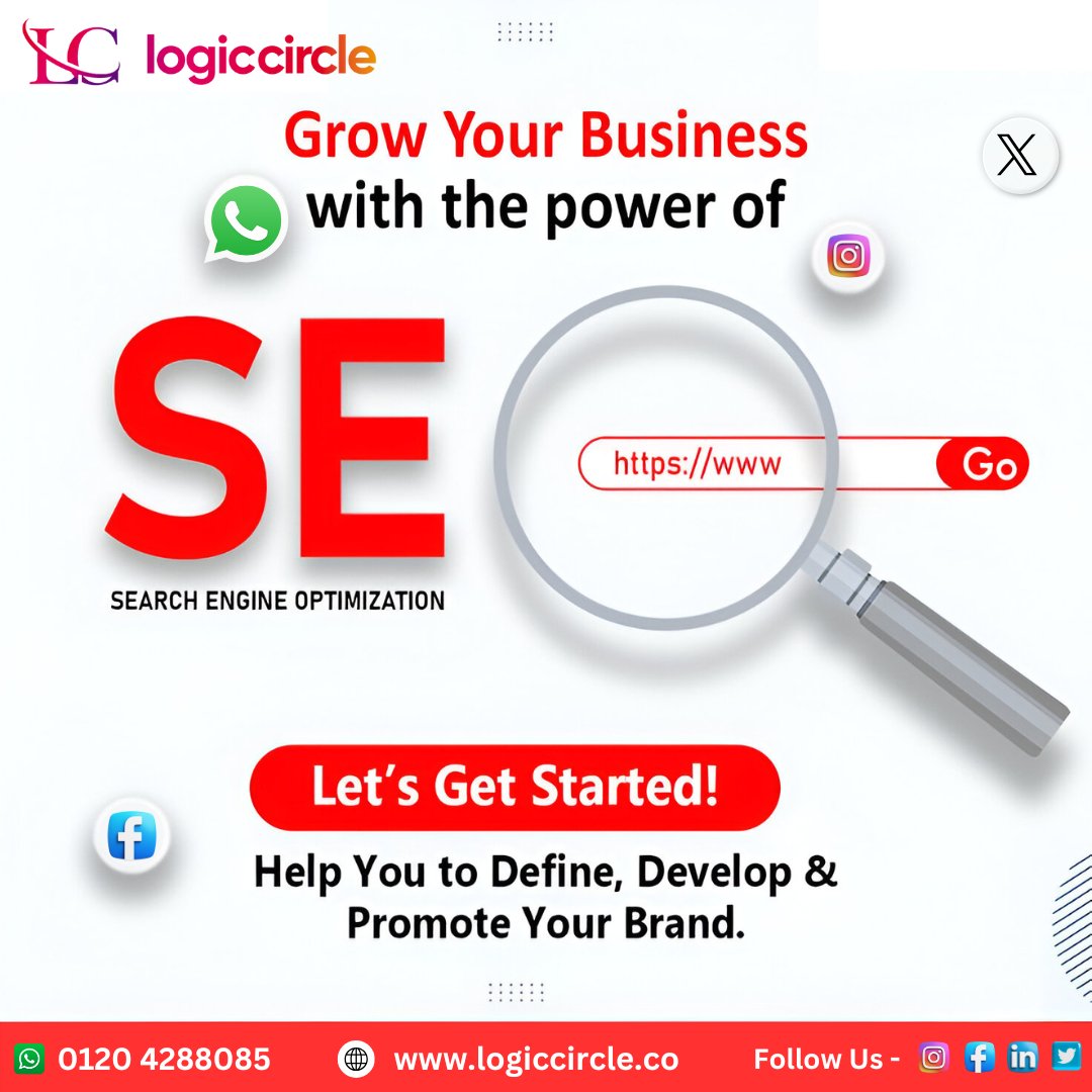 logiccirclein's tweet image. 🚀 Grow your business with the power of SEO!
Boost visibility &amp;amp; build your brand with Logic Circle 🌐✨
📞 0120 4288085 | 🔗 logiccircle.co
#SEO #DigitalMarketing  #LogicCircle #GrowYourBusiness #DigitalIndia #Trending  #DigitalTransformation