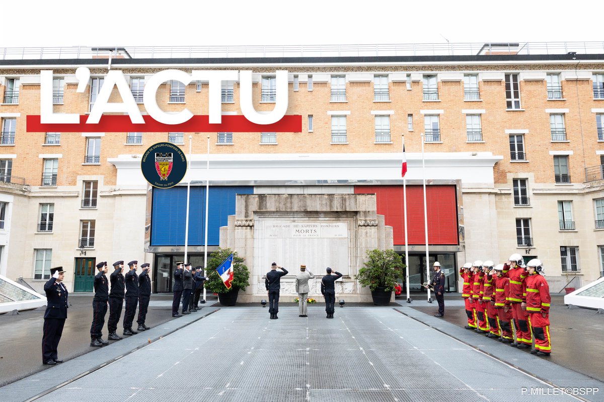 PompiersParis's tweet image. 🚨 Dans le cadre des hommages rendus aux militaires de la  brigade, une cérémonie avec dépôt de gerbe a été organisé à l&apos;état-major de Champerret, présidée par le général Guillaume Trohel, commandant en second de la Brigade de sapeurs-pompiers de Paris.

🇫🇷 Un moment solennel…