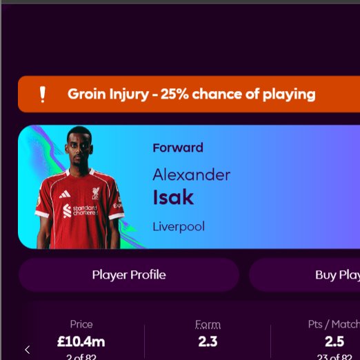 Arne Slot: “Isak and Jones will 99% be out of the squad this weekend”

FPL:
