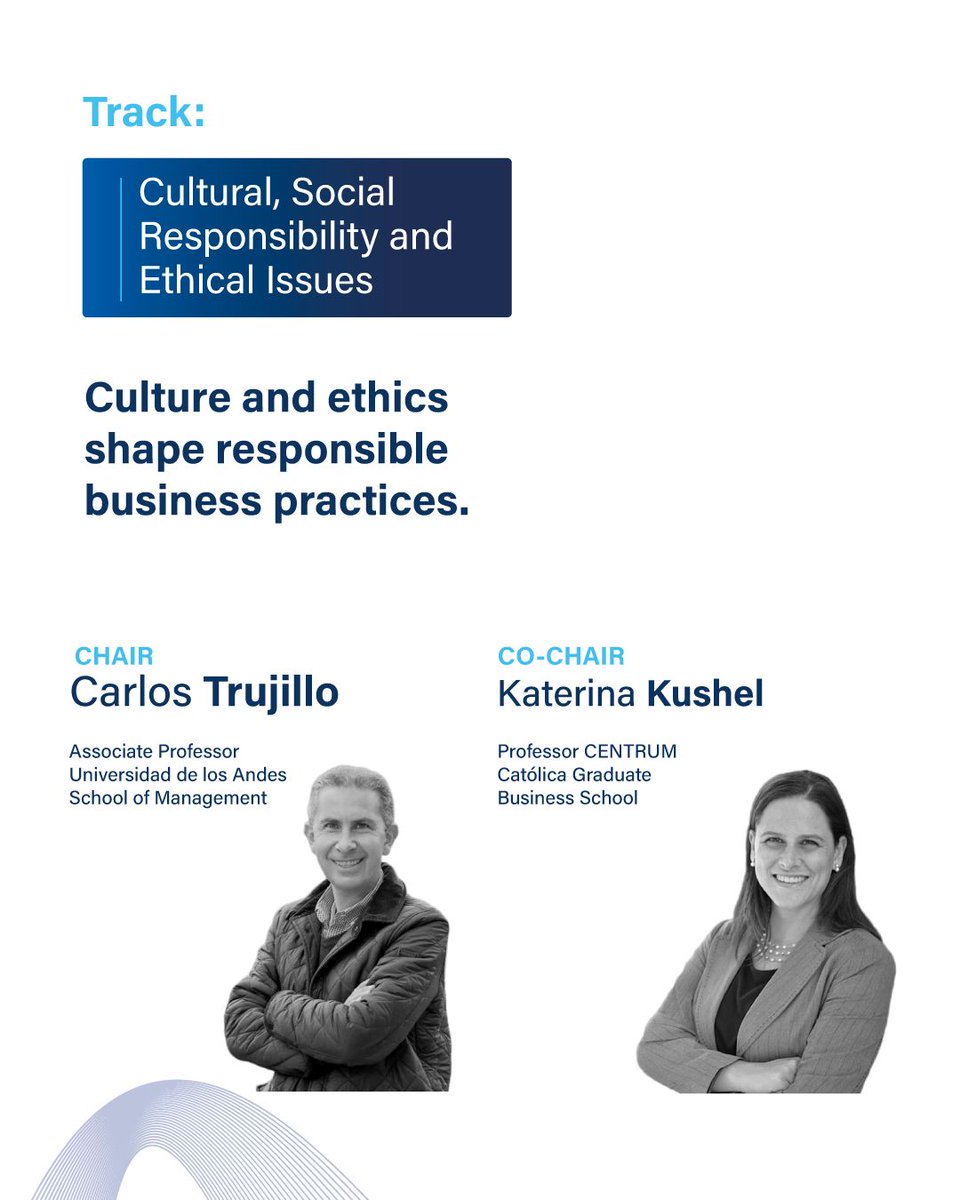 BALASorg's tweet image. 🌍 Cultural, Social Responsibility &amp;amp; #Ethics – #BALAS2026
Culture and ethics shape responsible business practices.
Join us in Bogotá (🇨🇴 @AdmonUniandes) to explore how #LatinAmerica integrates values, sustainability, and purpose into management.
🔗 balas.org/tracks2026
#CSR