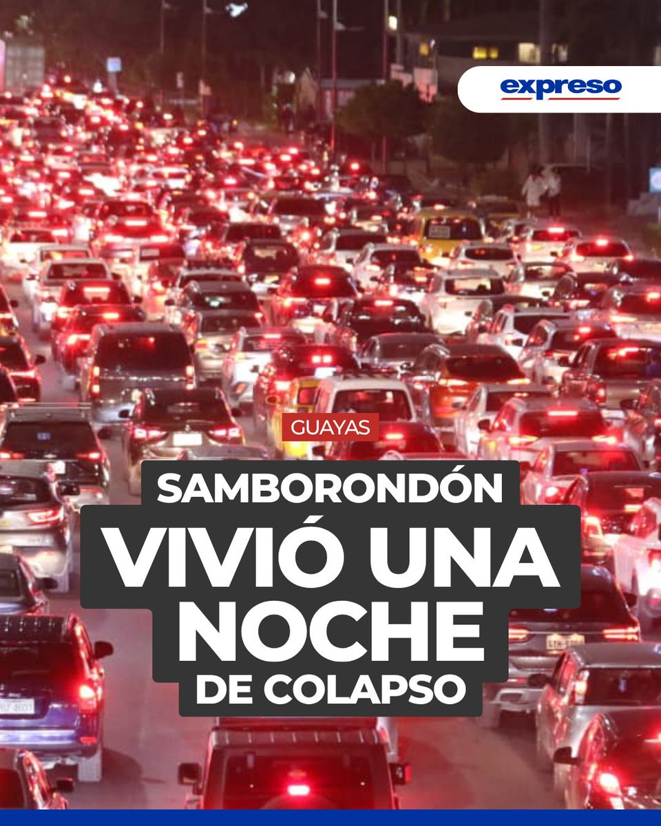 La noche del 31 de octubre, Samborondón vivió un nuevo colapso vial. Los conductores denunciaron demoras de hasta 40 minutos por kilómetro y ausencia total de control municipal. La molestia fue general.

Más información: bit.ly/4nB5rTX